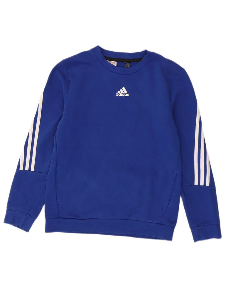Felpa Adidas Ragazzo Maglione 11-12 Anni Cotone Blu