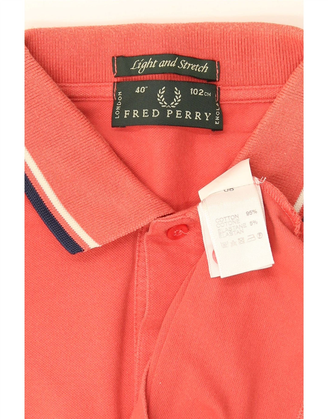 Polo da uomo Fred Perry in cotone rosa medio