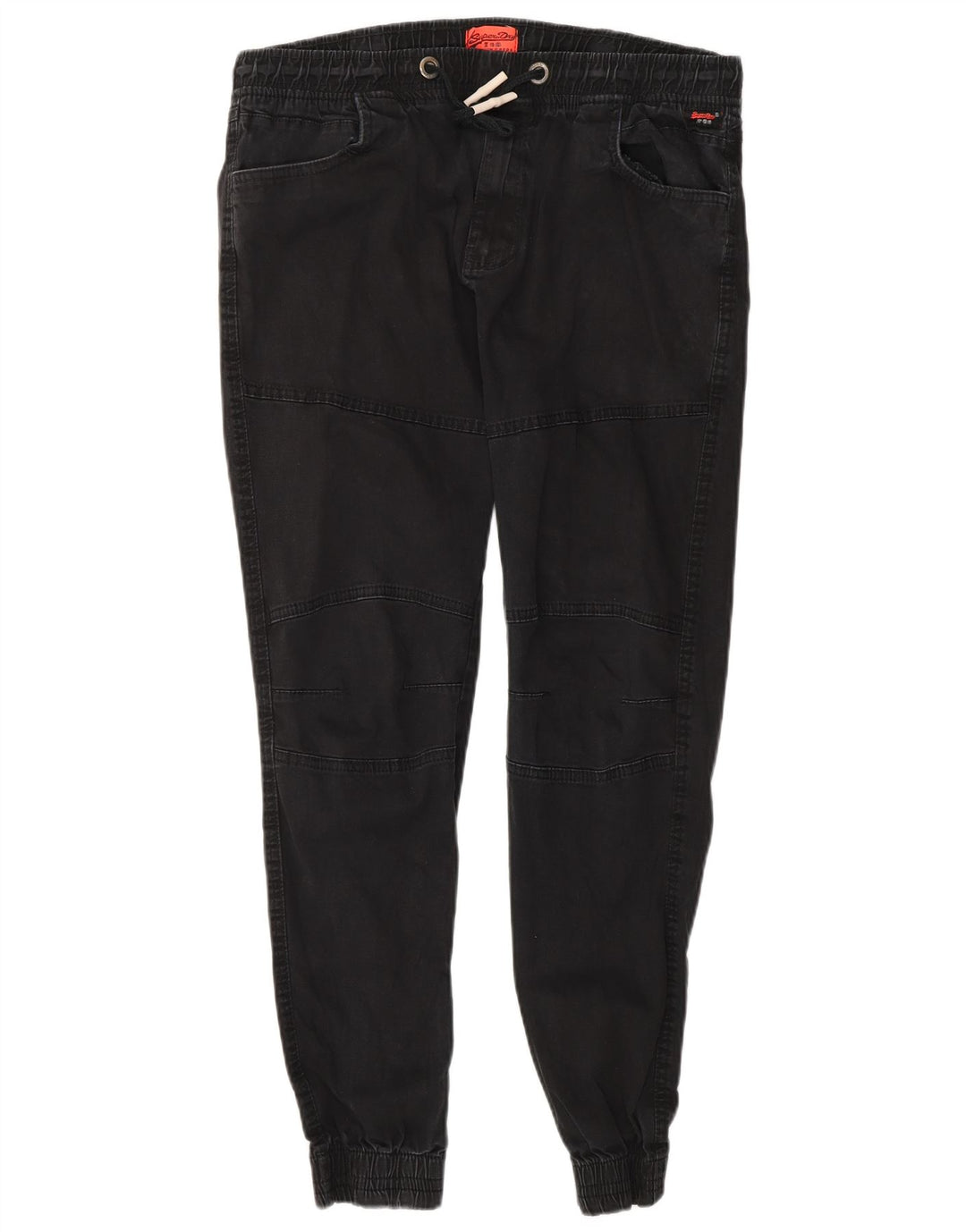Pantaloni casual da jogging da uomo SUPERDRY W36 L30 cotone nero