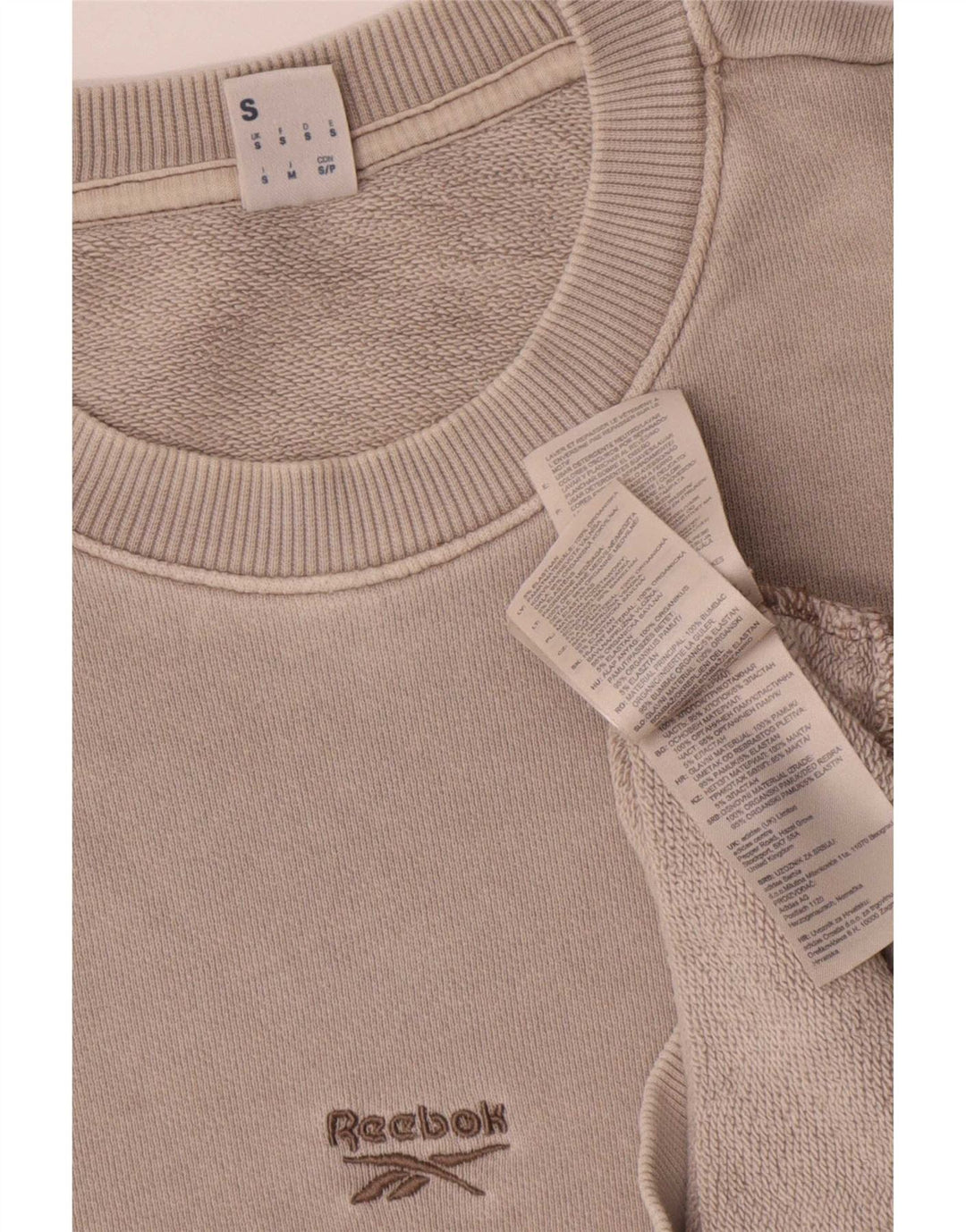Felpa Reebok da uomo vestibilità ampia, maglione piccolo, cotone grigio