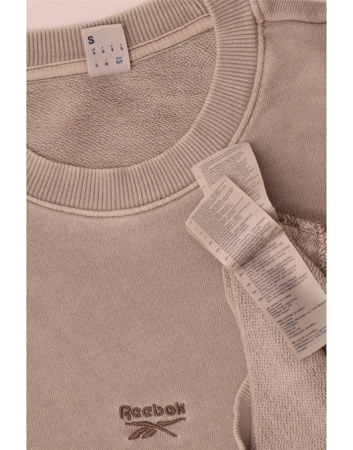 Felpa Reebok da uomo vestibilità ampia, maglione piccolo, cotone grigio