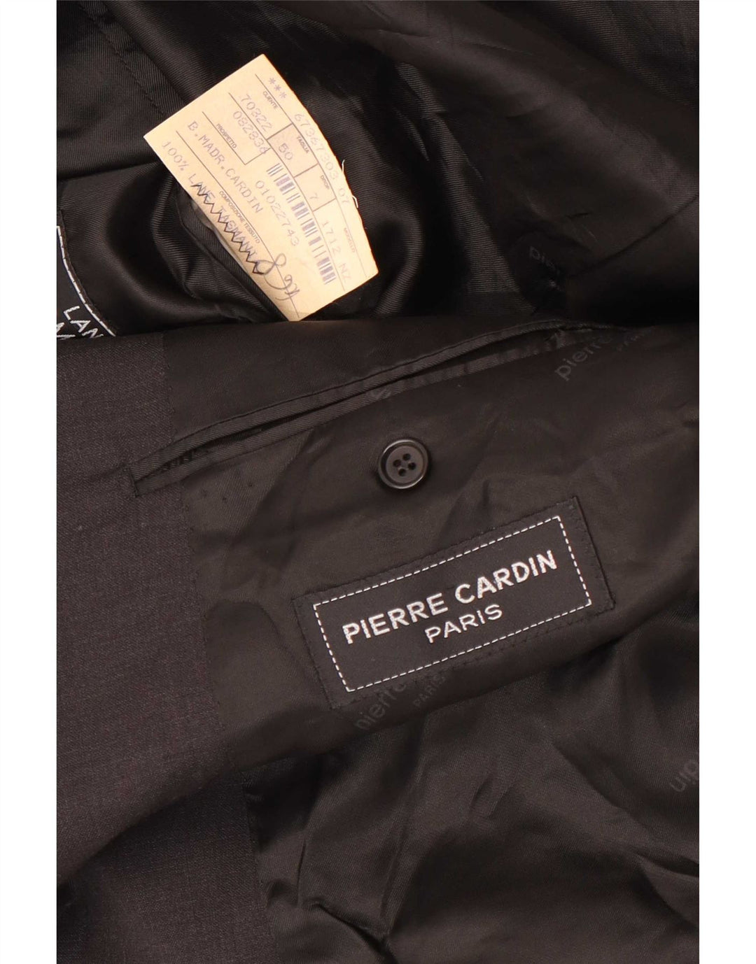 Giacca blazer da uomo a 2 bottoni Pierre Cardin IT 50 grande lana grigia