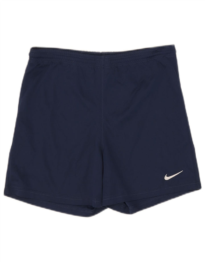 Pantaloncini sportivi Nike da ragazzo 12-13 anni Large in poliestere blu navy