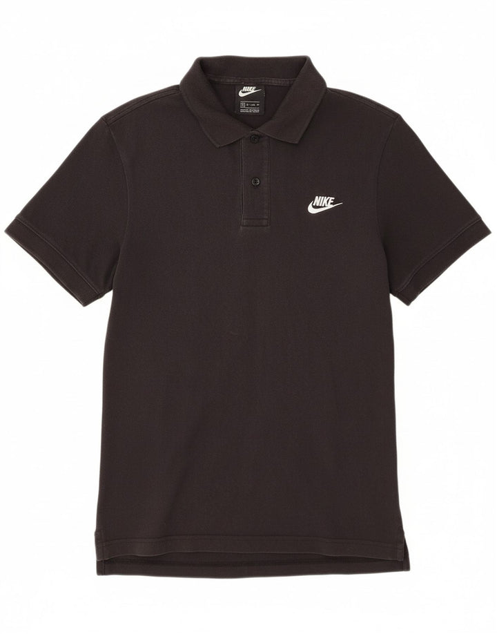 NIKE Mens Polo Shirt XS Black Cotton