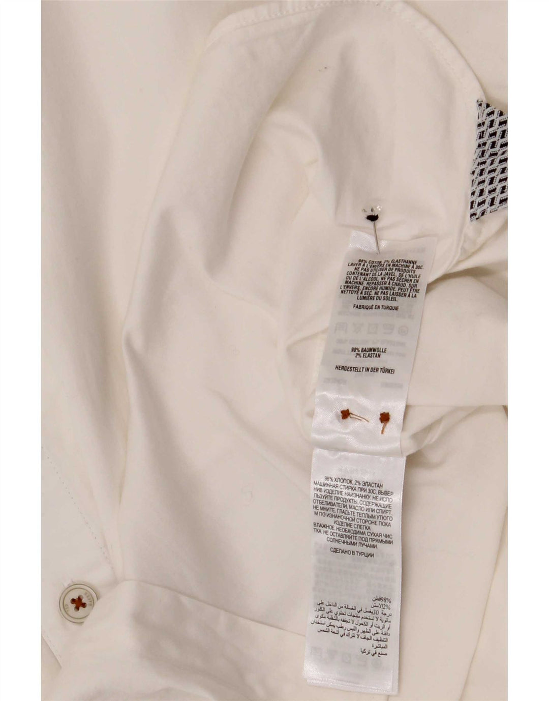 Camicia da uomo Ted Baker taglia 5 XL cotone bianco