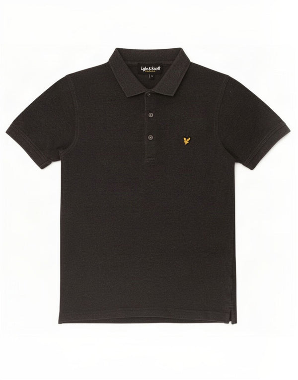 Polo da uomo Lyle & Scott piccola in cotone grigio