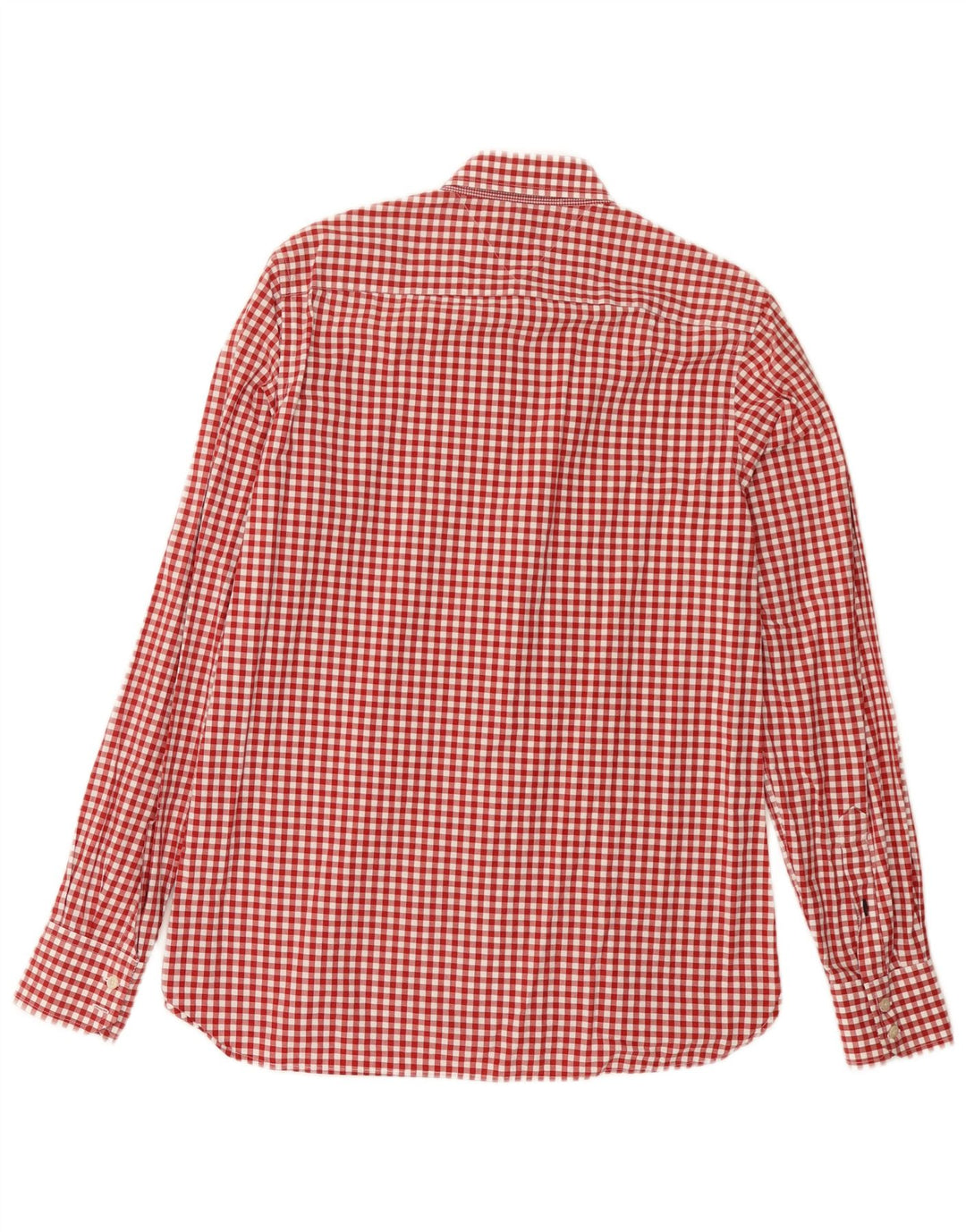 Camicia da uomo Regular Fit Tommy Hilfiger piccola in cotone a quadretti rossi