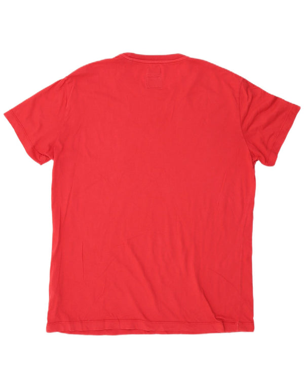 T-shirt grafica da uomo DIESEL Top 2XL in cotone rosso