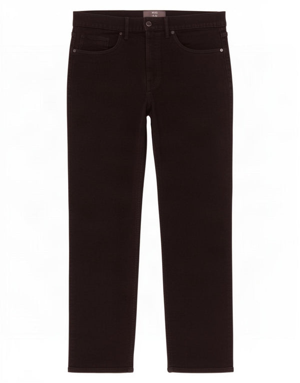 Pantaloni casual dritti da uomo Marks & Spencer W34 L29 cotone nero