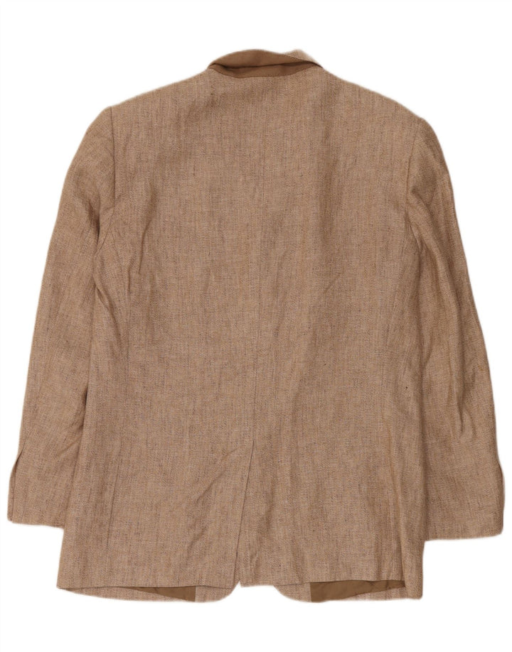 Giacca blazer a 3 bottoni da uomo Byblos UK 38 Lino beige medio