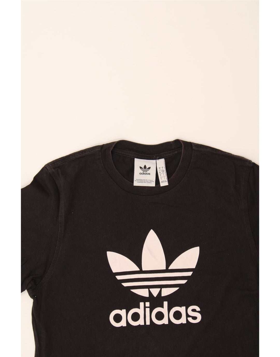 ADIDAS Mens Graphic T-Shirt Top Small Black Vintage Adidas and Second-Hand Adidas from Messina Hembry 