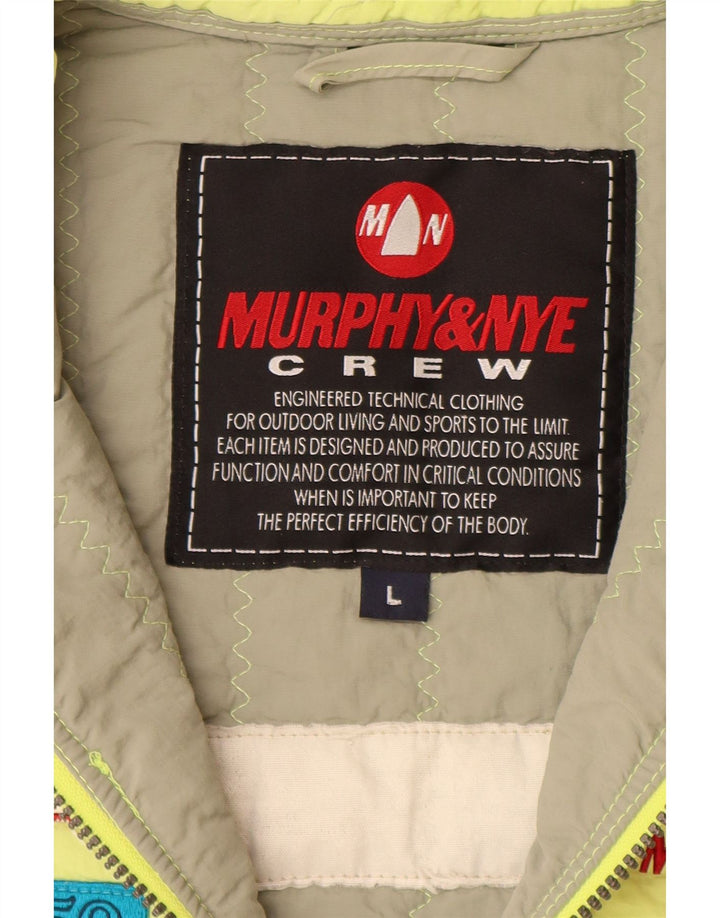 Gilet imbottito con grafica da uomo Murphy & Nye UK 40 Large Giallo in poliammide
