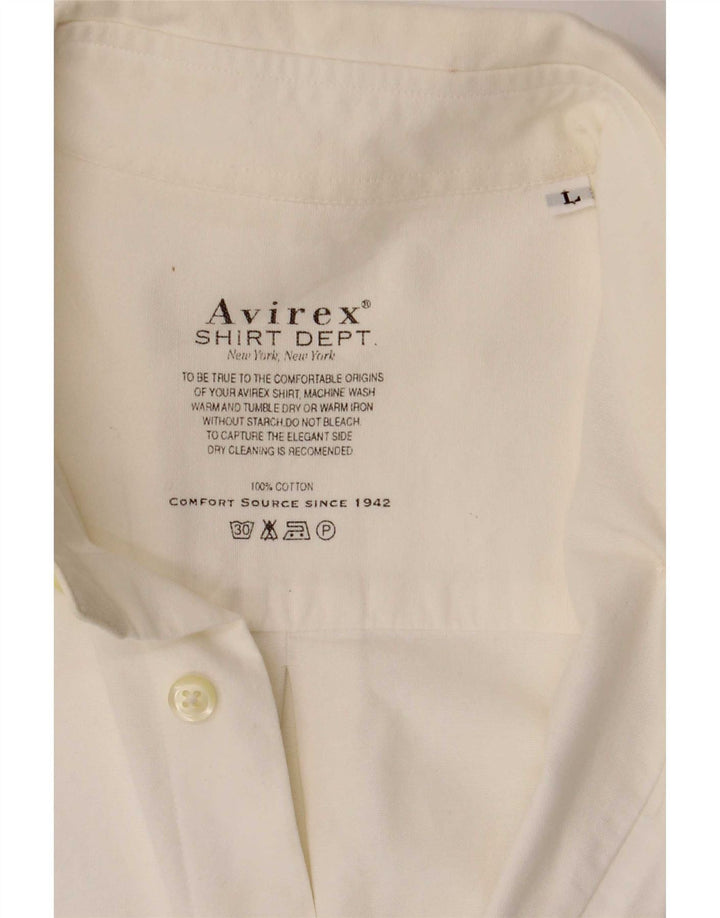 Camicia Uomo Avirex Large Bianca in Cotone