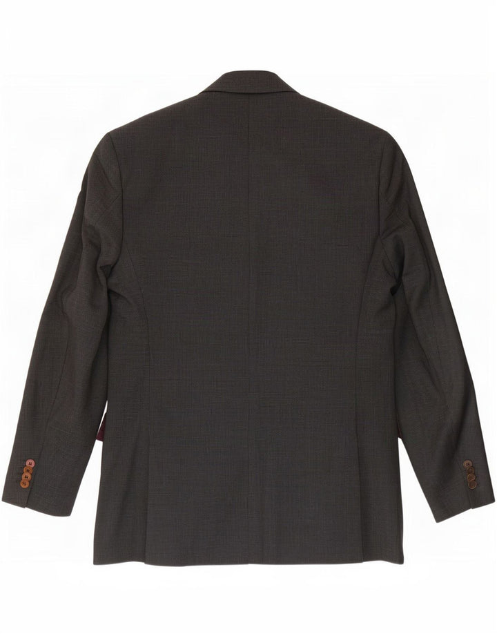 Giacca blazer da uomo a 2 bottoni Hugo Boss EU 48 Lana vergine grigio medio