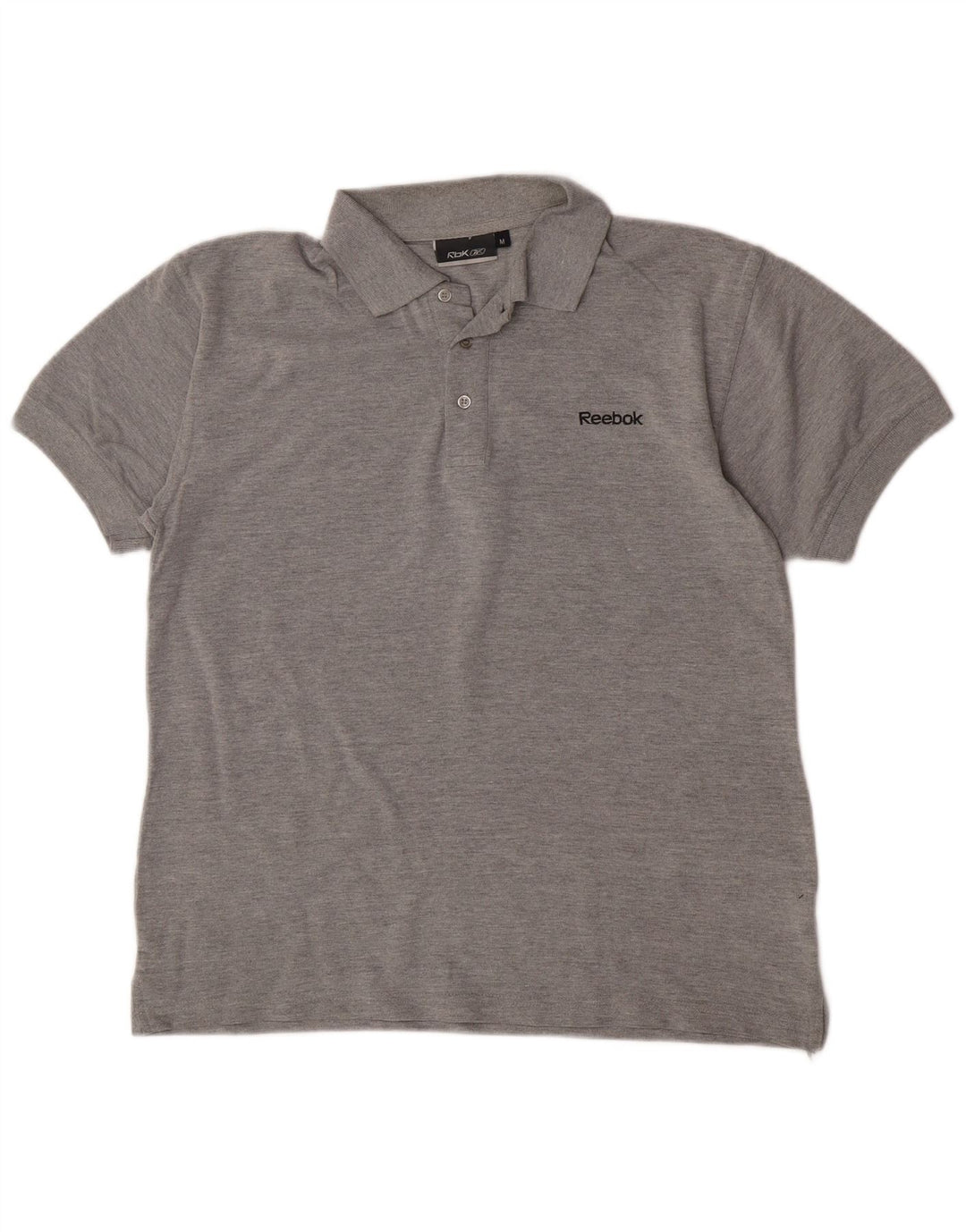 Polo Reebok da uomo in cotone grigio medio