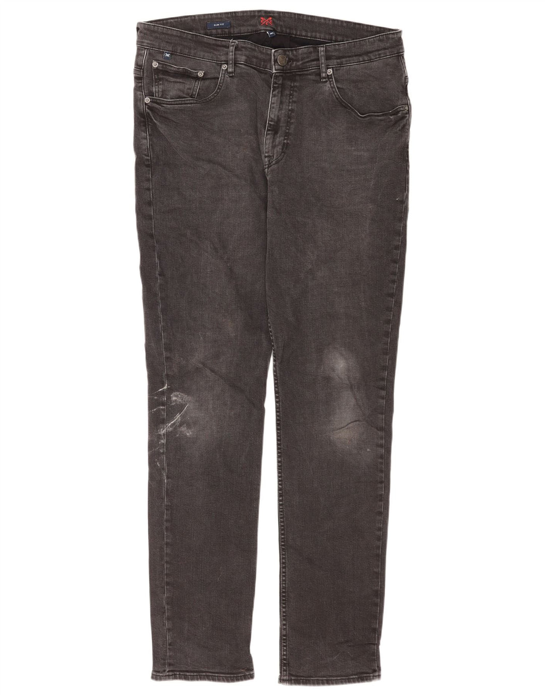Crew Clothing Jeans slim da uomo W38 L33 Cotone grigio