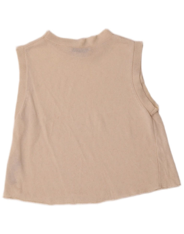 Canottiera da donna Zara UK 10 piccola in acrilico beige