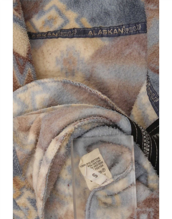 Giacca in pile oversize da donna Alaskan UK 10 Small multicolore geometrica