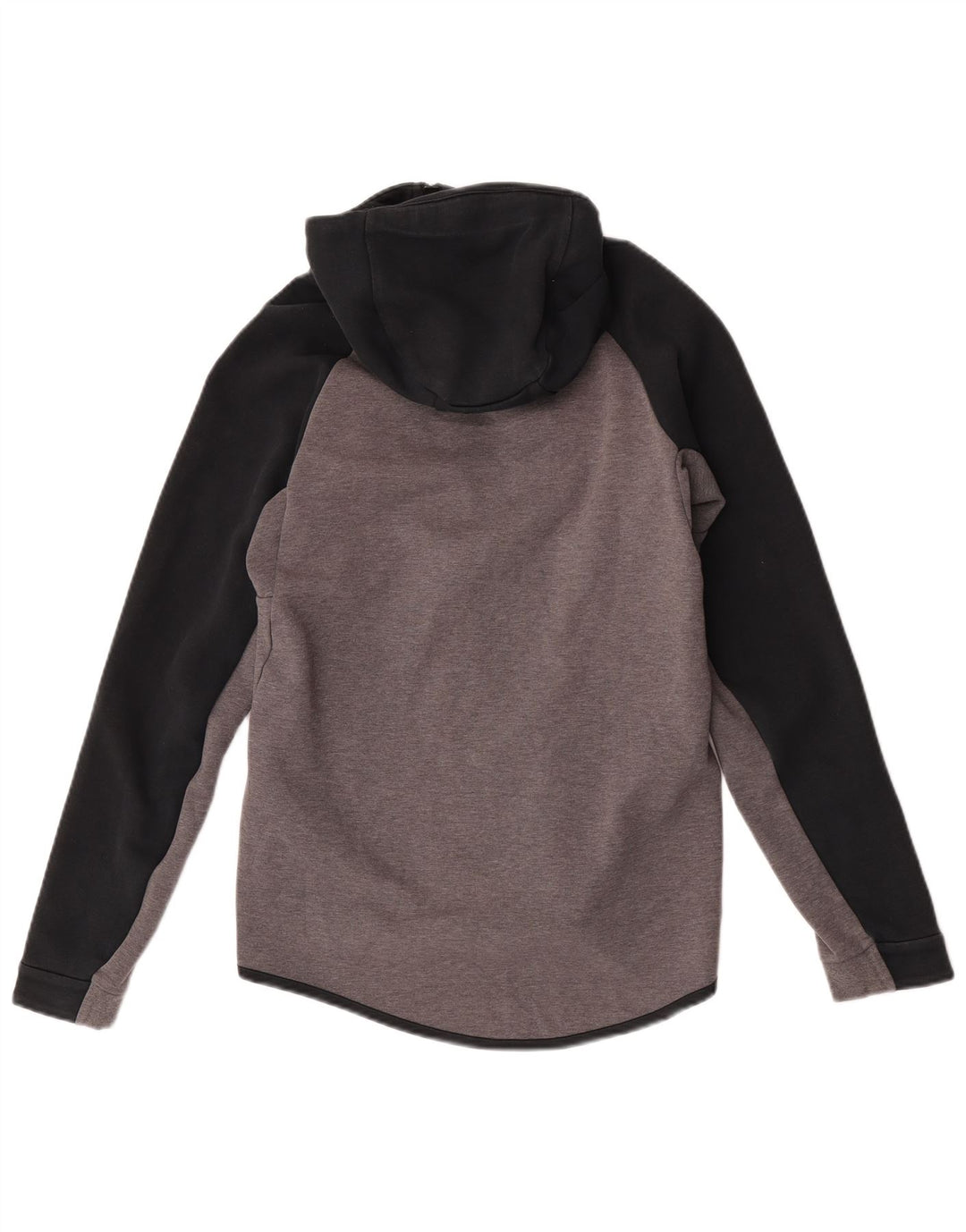 Felpa con cappuccio e zip Nike da uomo, piccola, in cotone color block nero