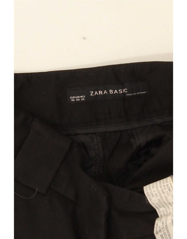Pantaloni chino skinny da donna Zara EU 36 XS W26 L28 poliestere nero
