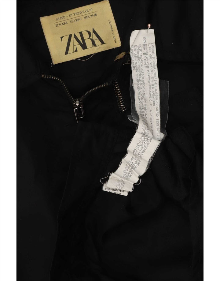 Giubbotto bomber oversize corto da donna Zara UK 6 XS nero poliammide
