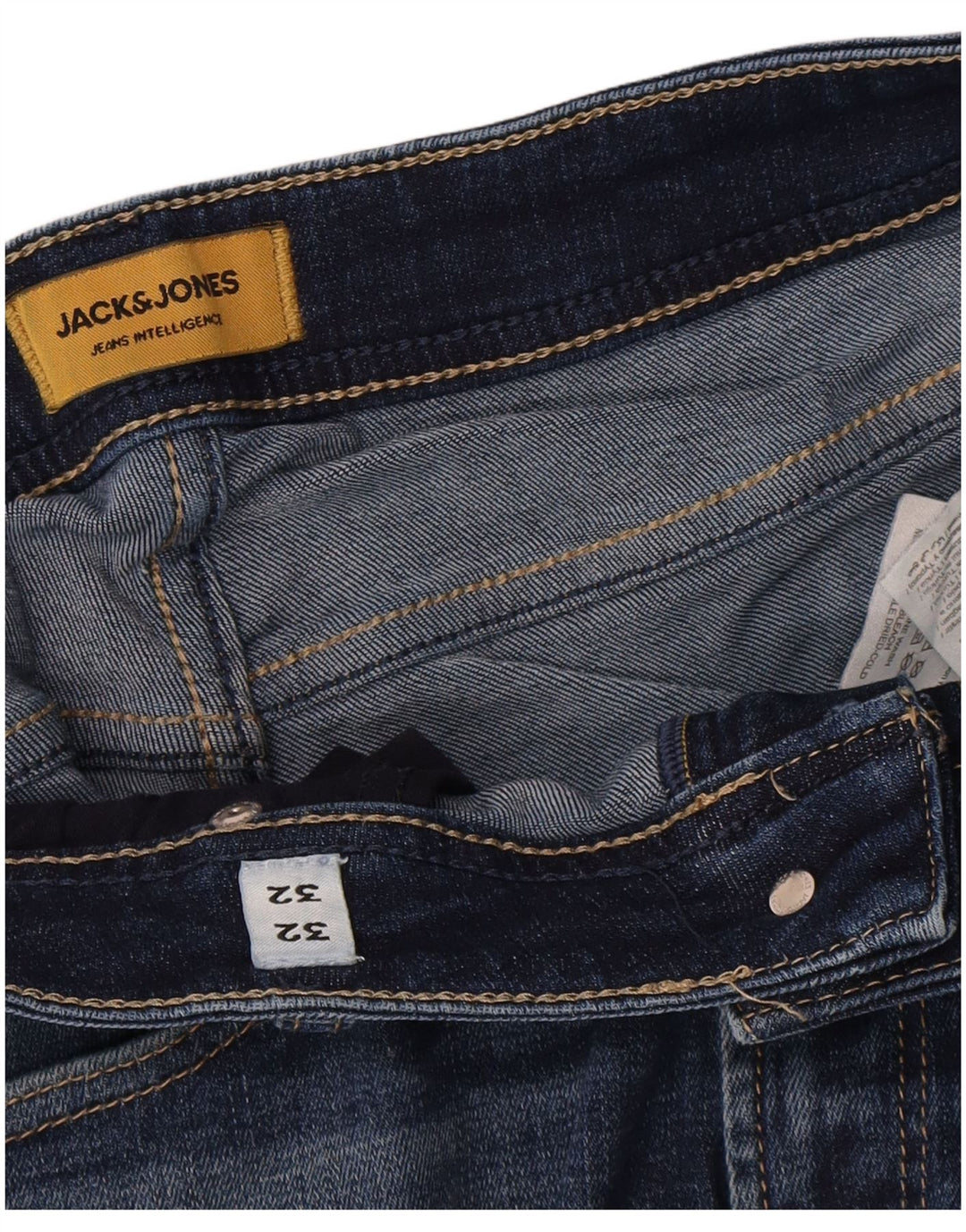 Jeans dritti da uomo Jack & Jones W32 L32 cotone blu