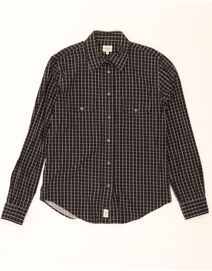 Camicia da uomo Calvin Klein Jeans grande nera geometrica