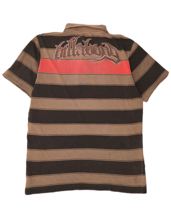 Polo grafica da uomo Billabong 2XL cotone a righe marrone