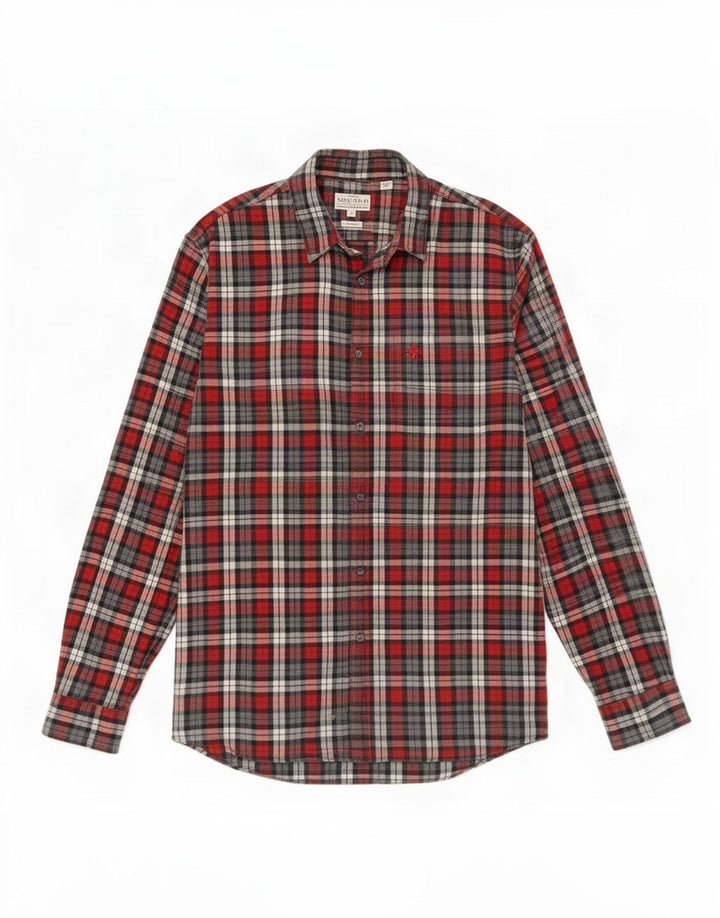 Camicia da uomo Classic Fit Jack Wills, cotone a quadri rossi grandi