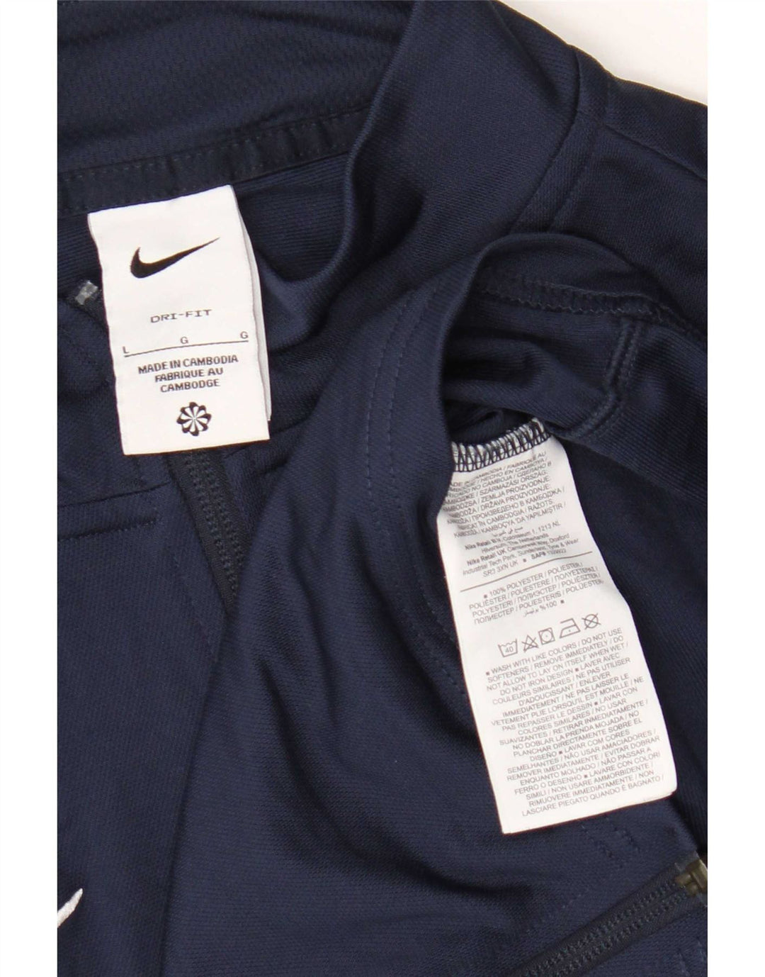 Giacca da tuta Nike Dri Fit da uomo, grande, in poliestere blu navy
