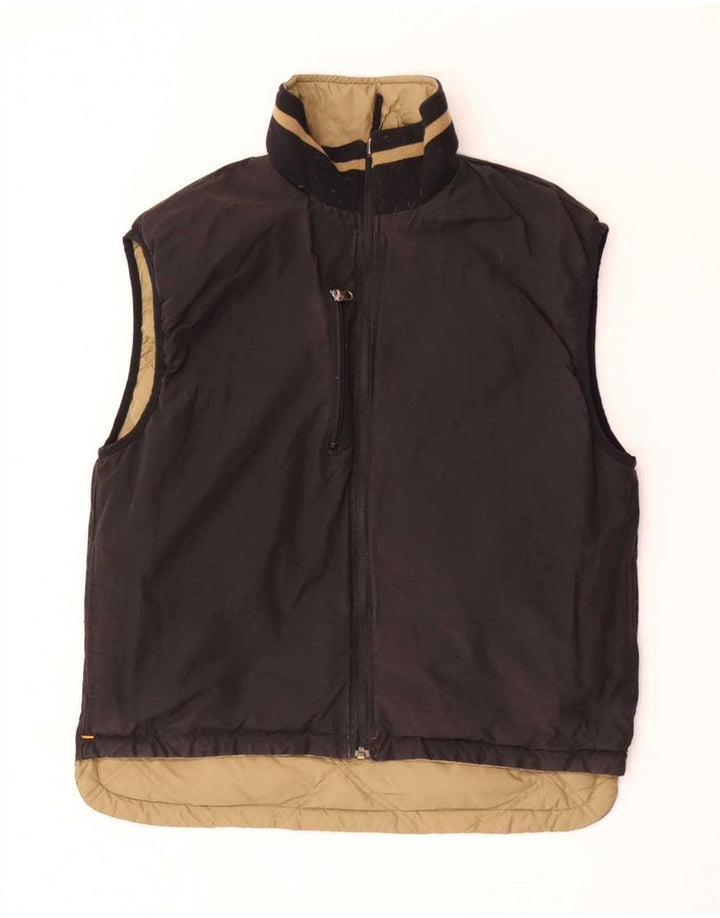 Gilet imbottito reversibile da uomo Timberland UK 36 piccolo nylon marrone
