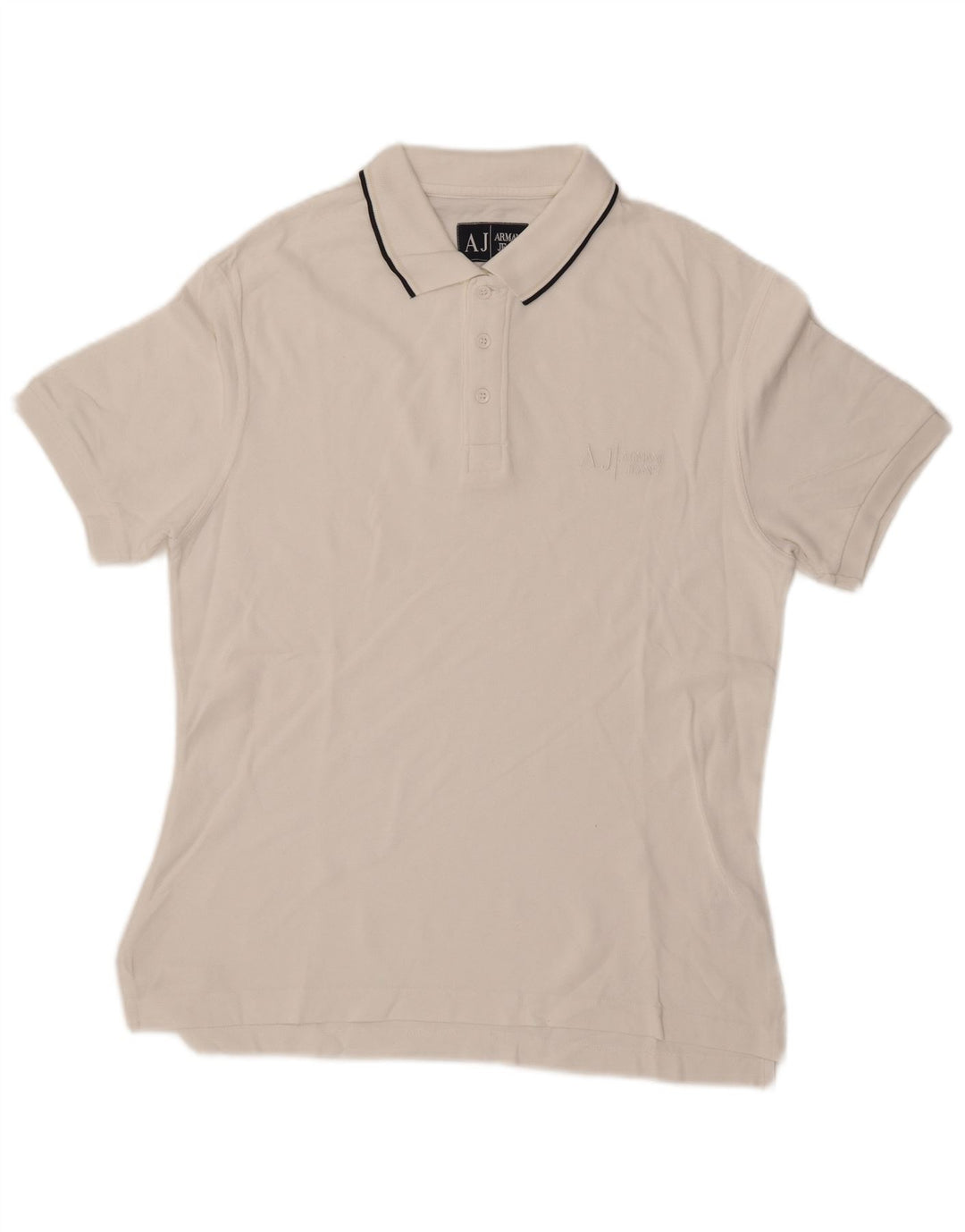 ARMANI JEANS Polo Uomo Cotone Bianco Medio