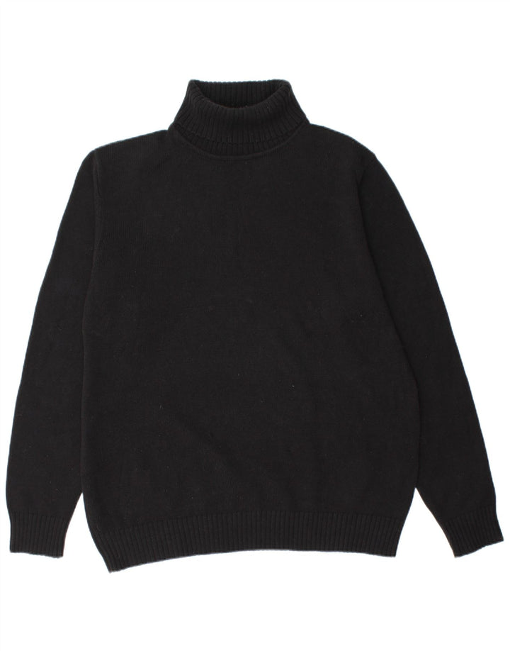 Maglione maglione collo alto da uomo Jack & Jones XL cotone nero