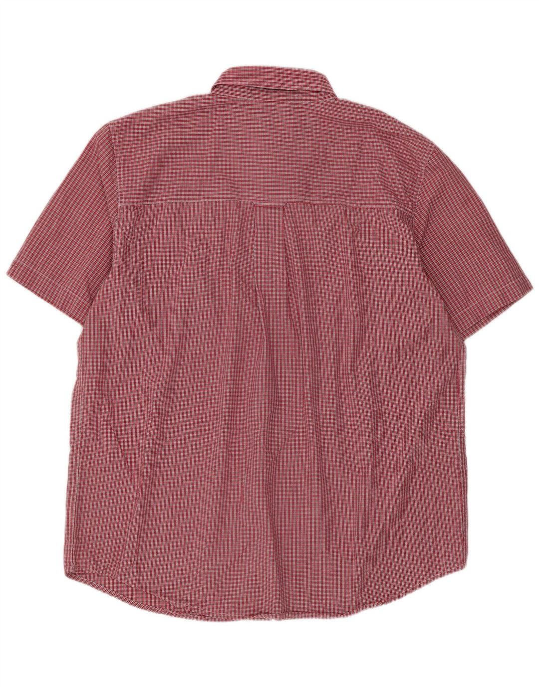 Camicia a maniche corte da uomo Chaps grande in cotone a quadretti rossi