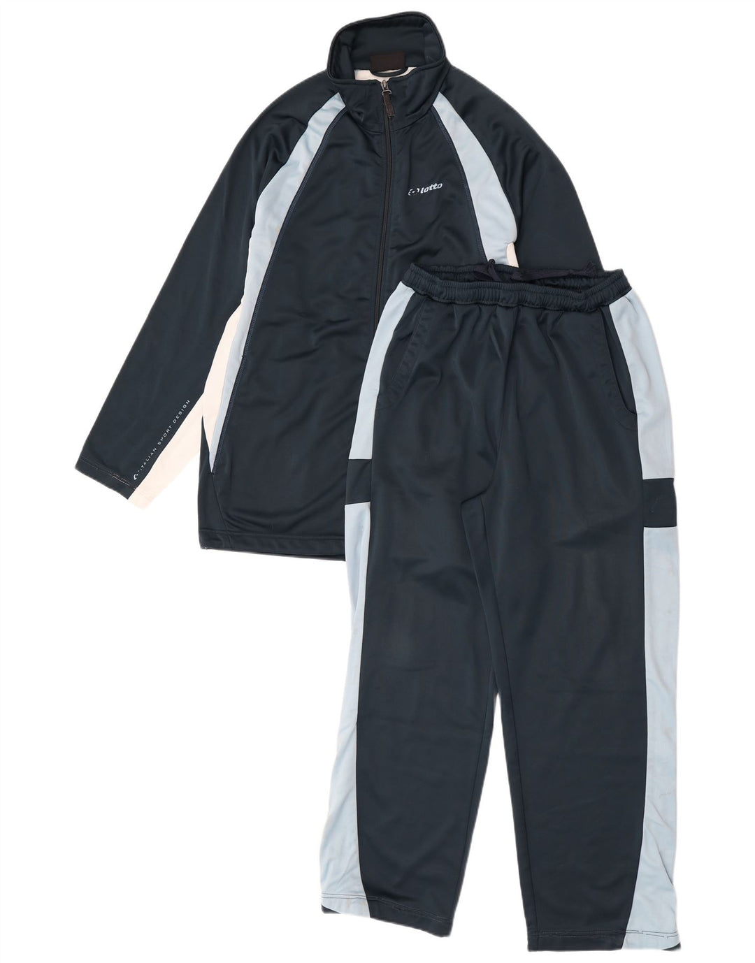 Tuta intera da uomo Lotto Large in poliestere color block blu navy