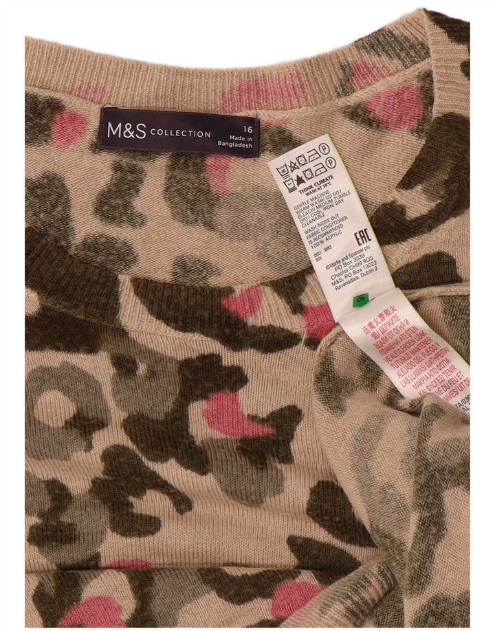 Maglione maglione con scollo a barca da donna Marks & Spencer UK 16 grande Beige