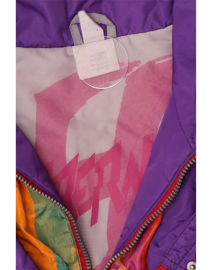 Giacca da sci oversize da donna vintage IT 44/46 Colorblock rosso medio