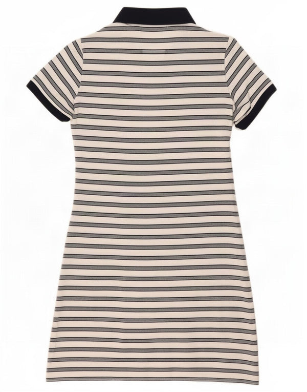 Abito polo da donna Lacoste taglia 44 grande cotone a righe bianche