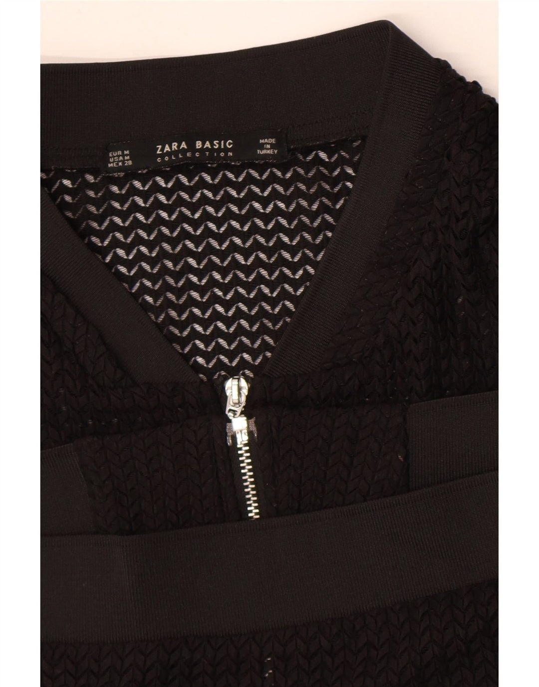 Giubbotto bomber trasparente da donna Zara UK 14 medio nero