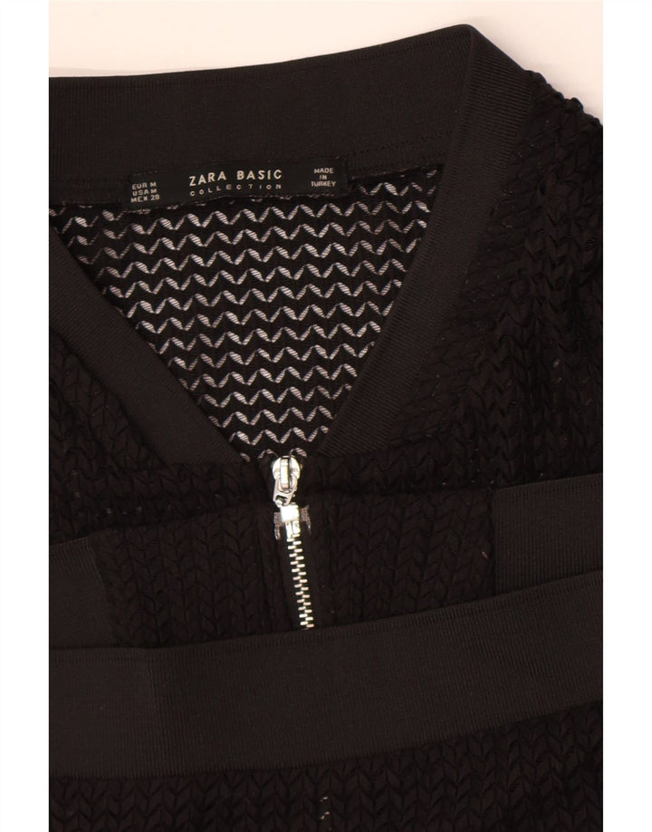 Giubbotto bomber trasparente da donna Zara UK 14 medio nero