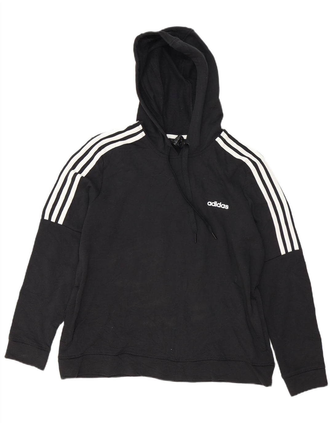 Maglione con cappuccio Adidas Climalite da donna UK 16/18 Large Nero Poliestere