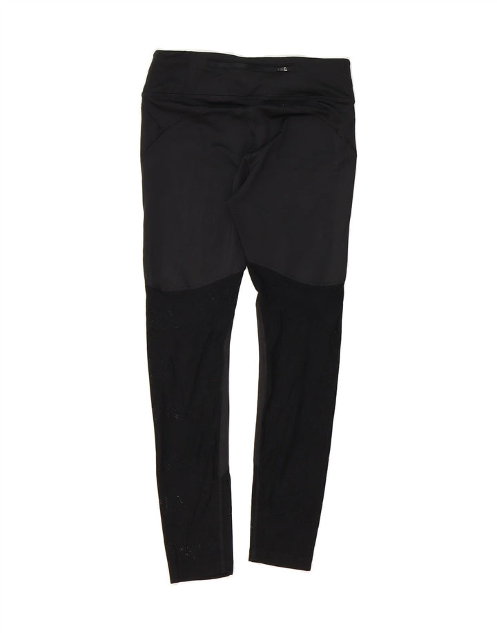NIKE Womens Dri Fit Graphic Leggings UK 12 Medium  Black Colourblock Vintage Nike and Second-Hand Nike from Messina Hembry 