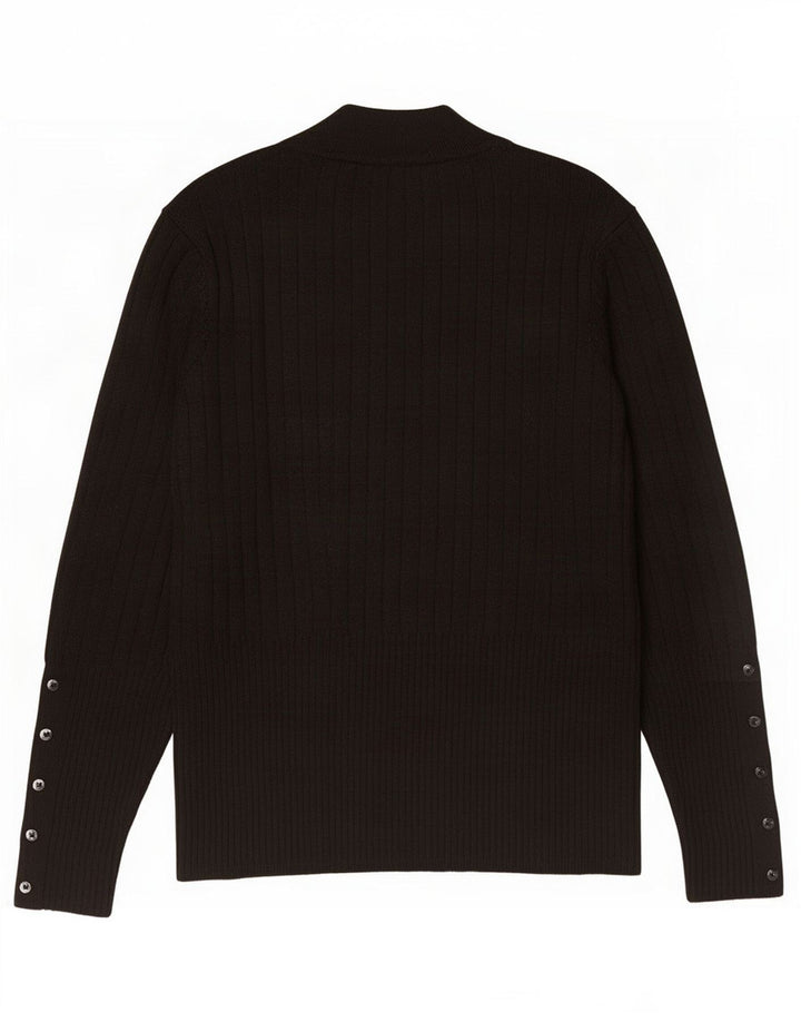 Maglione maglione a collo alto da donna Marks & Spencer UK 14 medio nero