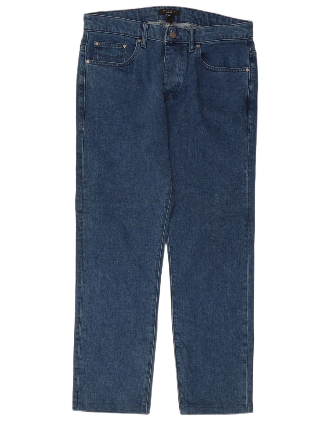 Jeans dritti da uomo Ted Baker W32 L27 Lyocell blu