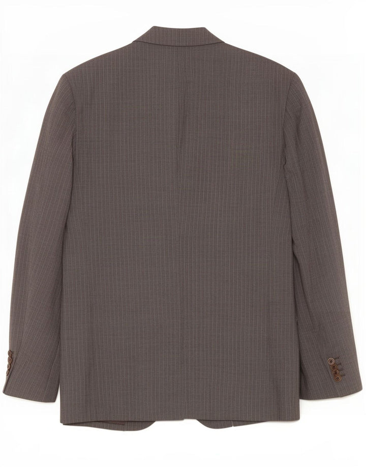 Giacca blazer da uomo a 2 bottoni Massimo Dutti EU 58 2XL Lana gessata grigia