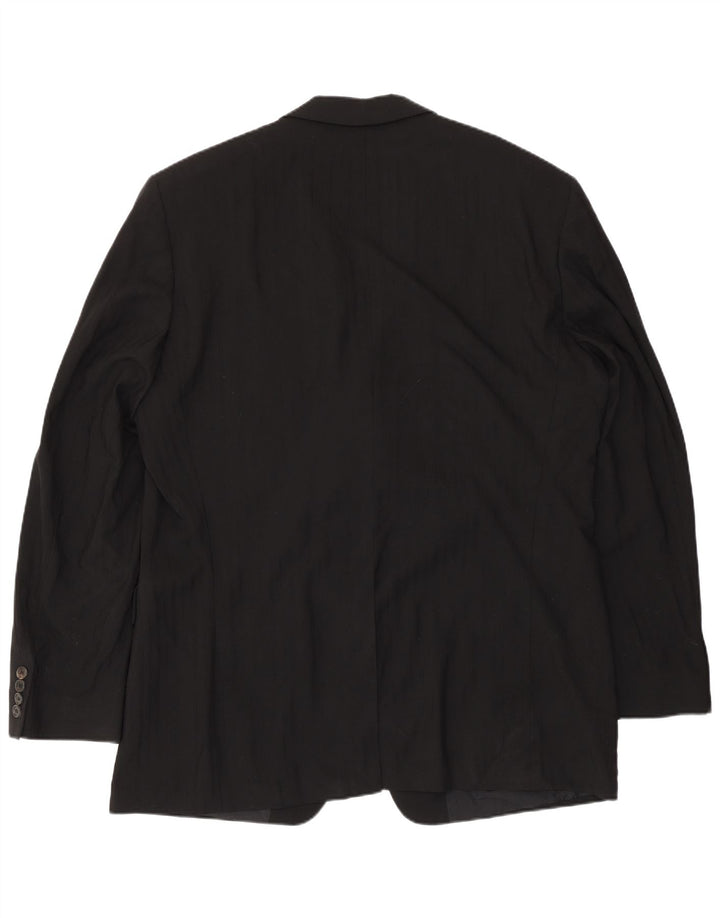Giacca blazer da uomo a 3 bottoni Hugo Boss EU 56 3XL lana a righe nere