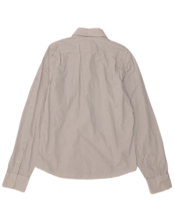 Camicia Muscle da uomo Abercrombie & Fitch XL in cotone gessato bianco
