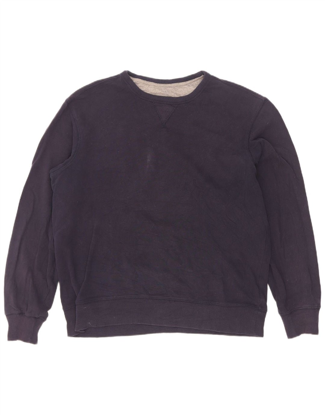 Felpa da uomo Marks & Spencer vestibilità regolare maglione grande cotone blu navy