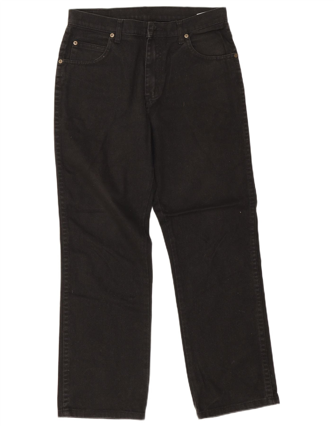 Jeans dritti da uomo Wrangler vestibilità regolare W32 L30 cotone nero