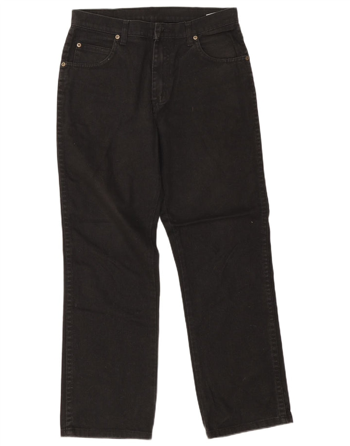 Jeans dritti da uomo Wrangler vestibilità regolare W32 L30 cotone nero